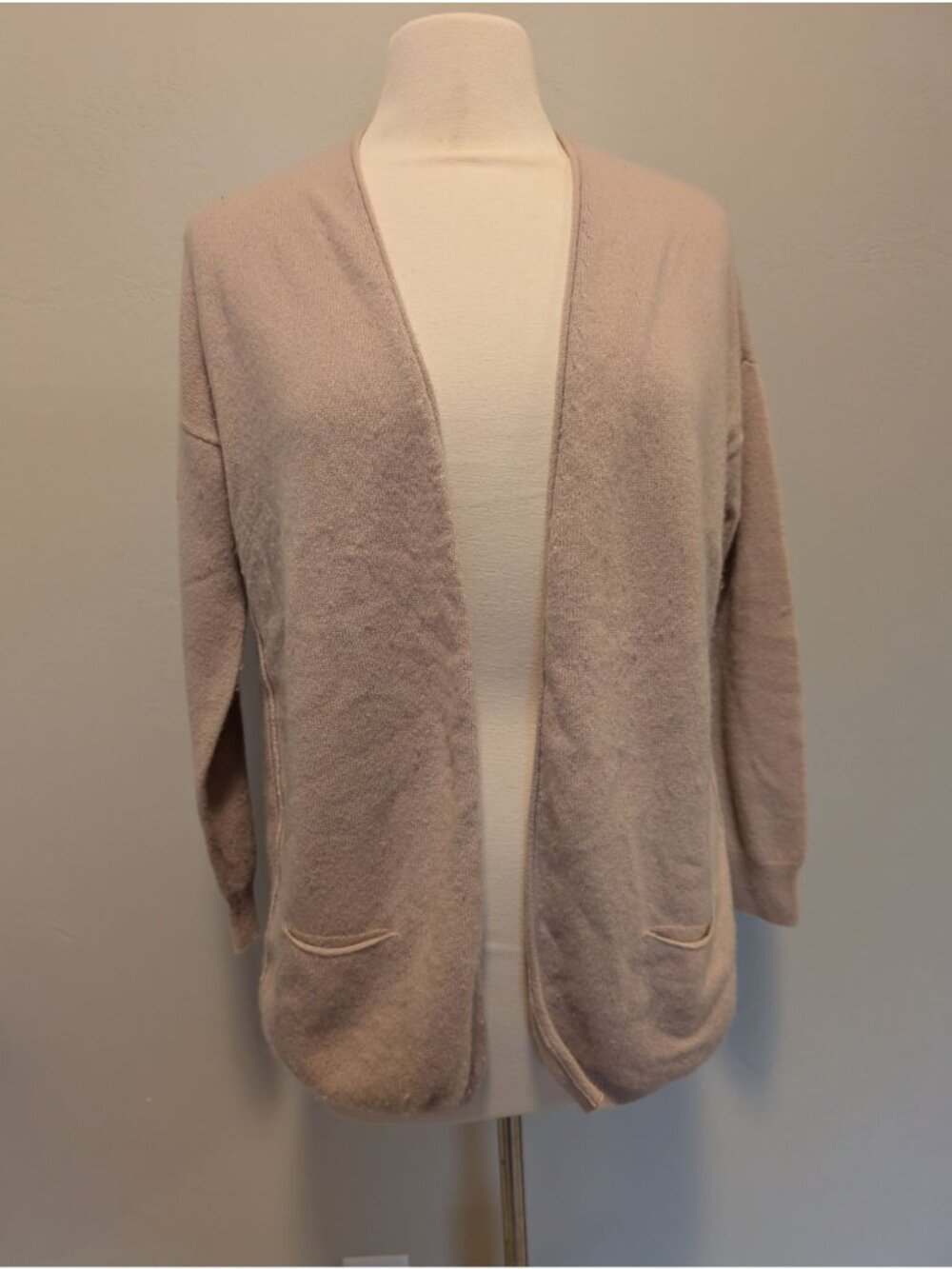 Joie Womens XS Beige 100% Cashmere Open Front Cardigan Neutral Luxury
